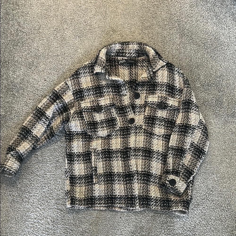 Plaid Button-Up Jacket - image 1